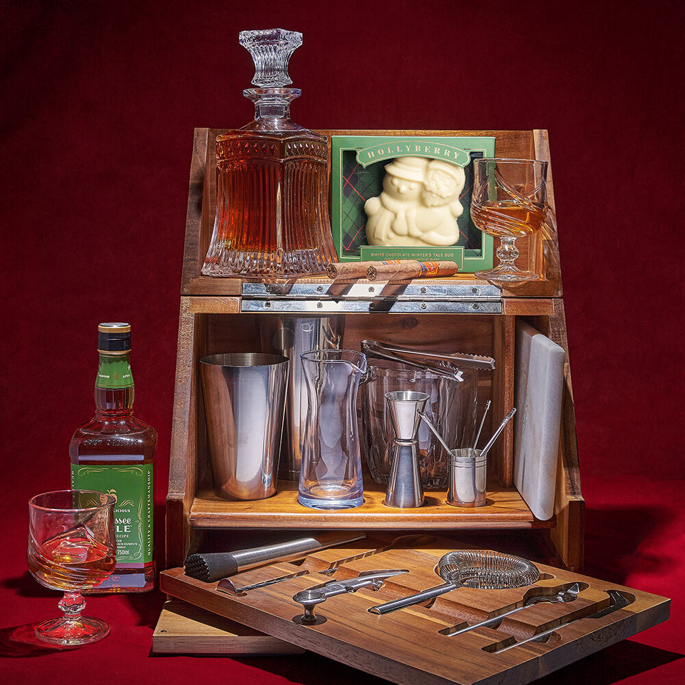 12 Days of Christmas Bar Gift, cigar gift, cigar, liquor gift, liquor, decanter gift, decanter, bar gift, bar, christmas gift, christmas, holiday gift, holiday