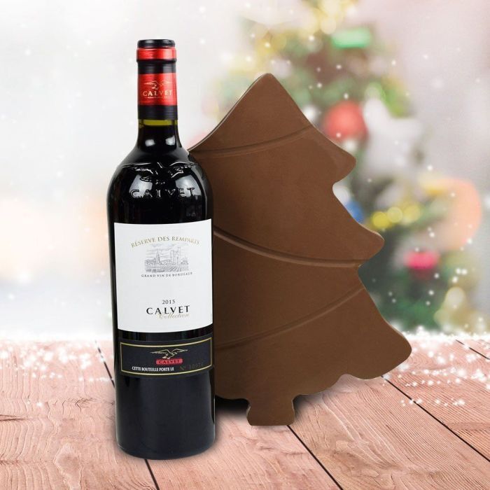 A Very Merry Chocolate Tree Wine Gift