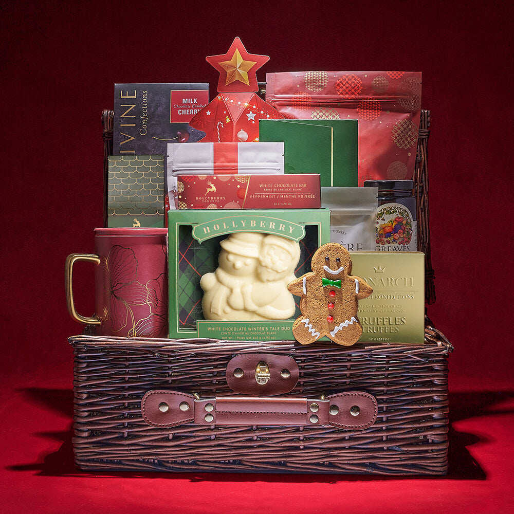 Chocolate Truffles Picnic Gift Basket – how the gift is presented