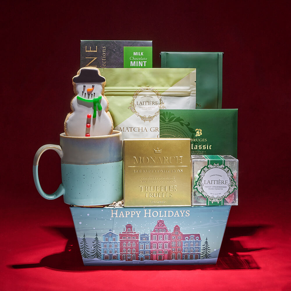Festive Chocolate and Truffle Gift Tray – how the gift is presented