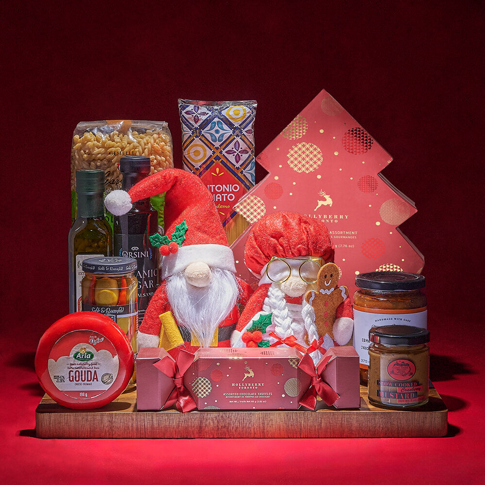 Christmas Truffle Gift Basket with Plush – how the gift is presented