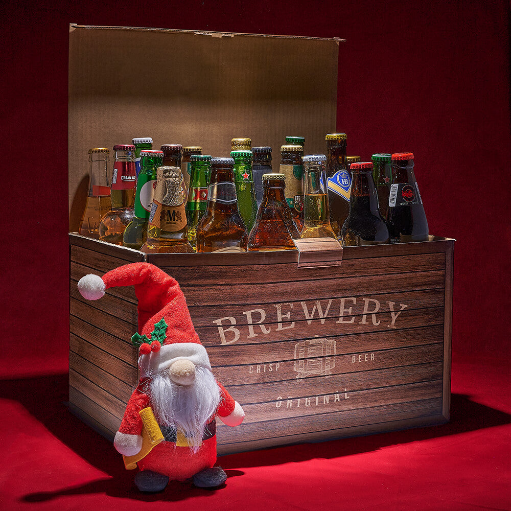 Christmas Beer Gift Box with Santa – how the gift is presented