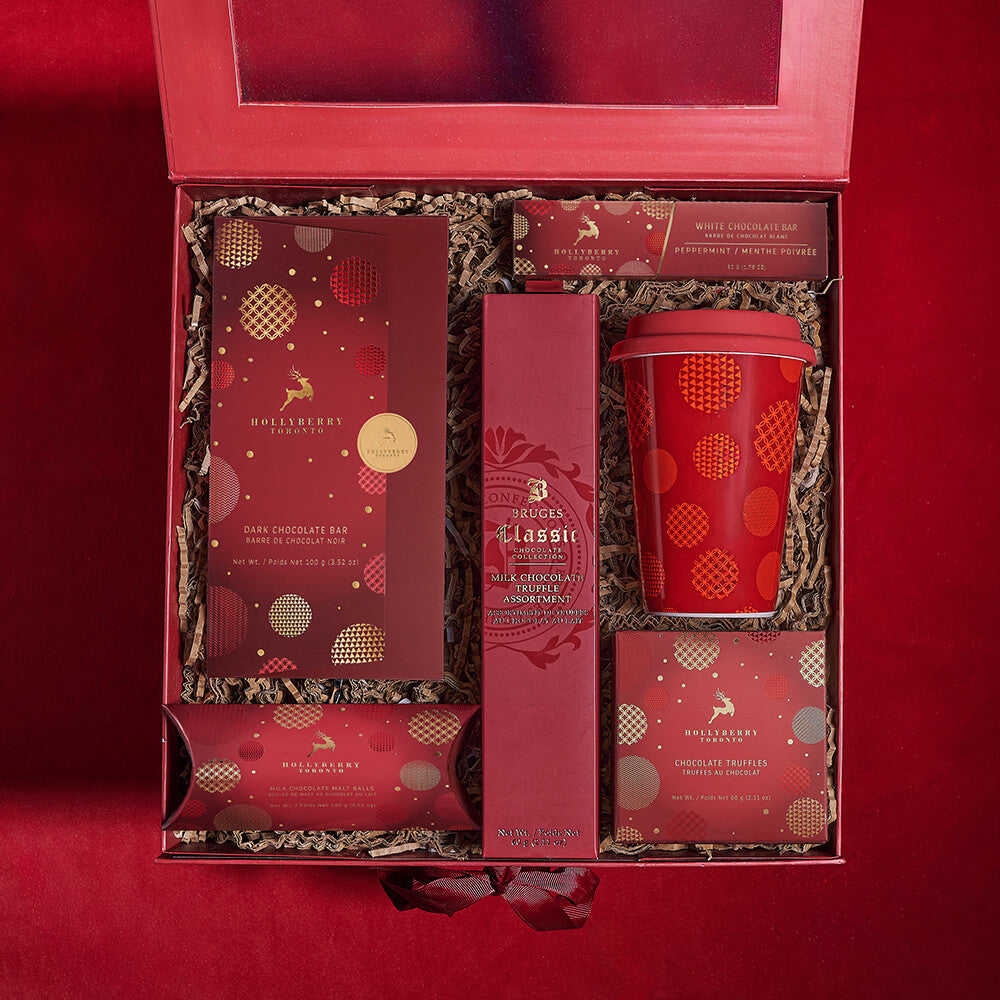 Holiday Peppermint and Truffle Box – how the gift is presented