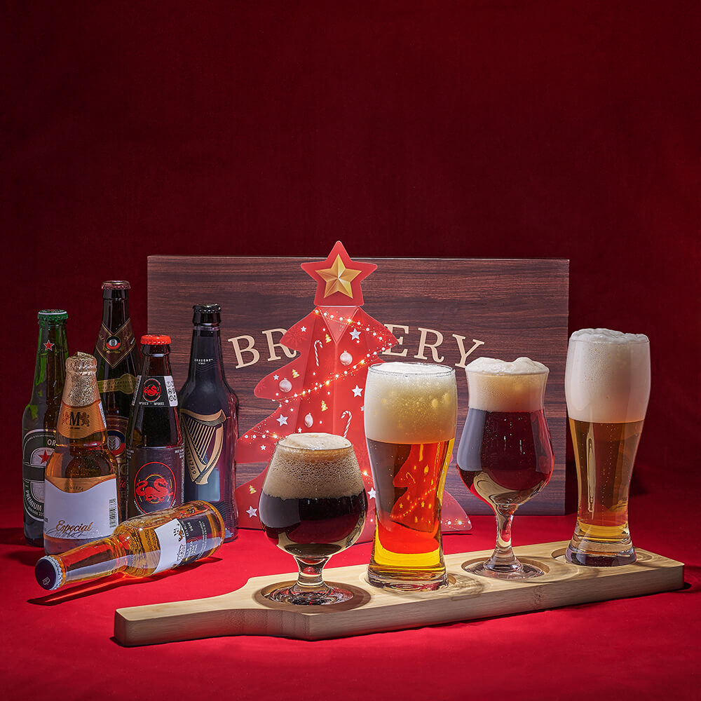 Beer Flight Gift Box with Truffles – how the gift is presented