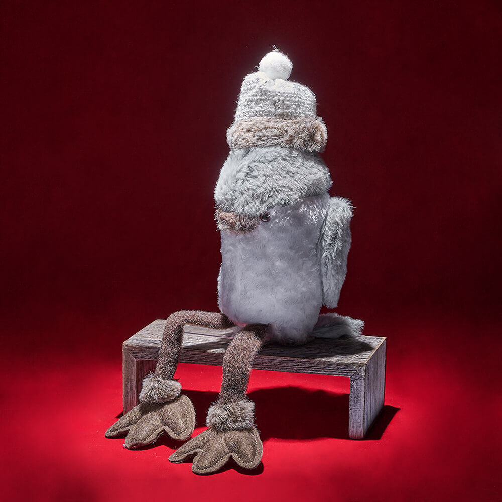 Holiday White Sparrow Plush – how the gift is presented