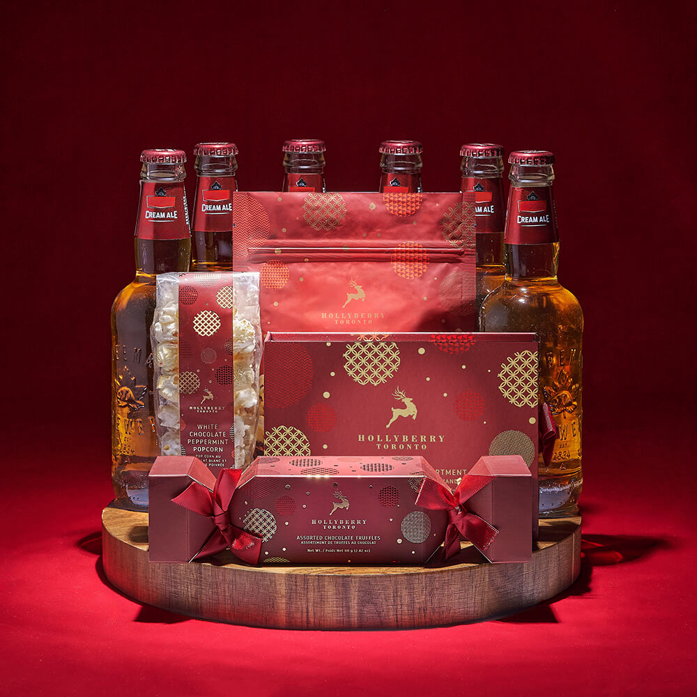 Chocolate Truffles Beer Basket – how the gift is presented