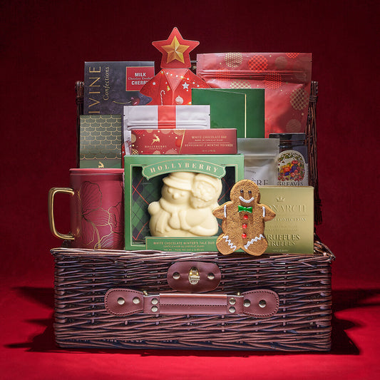 Christmas Glad Tidings Gift Basket, christmas gift, christmas, chocolate gift, chocolate, cookie gift, cookie,