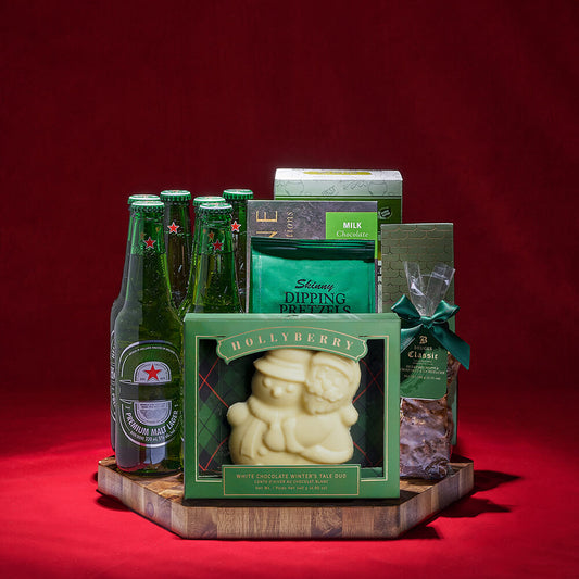 Cold Beer & Winter Cheer Gift, beer gift, beer, christmas gift, christmas, chocolate gift, chocolate, cookie gift, cookie