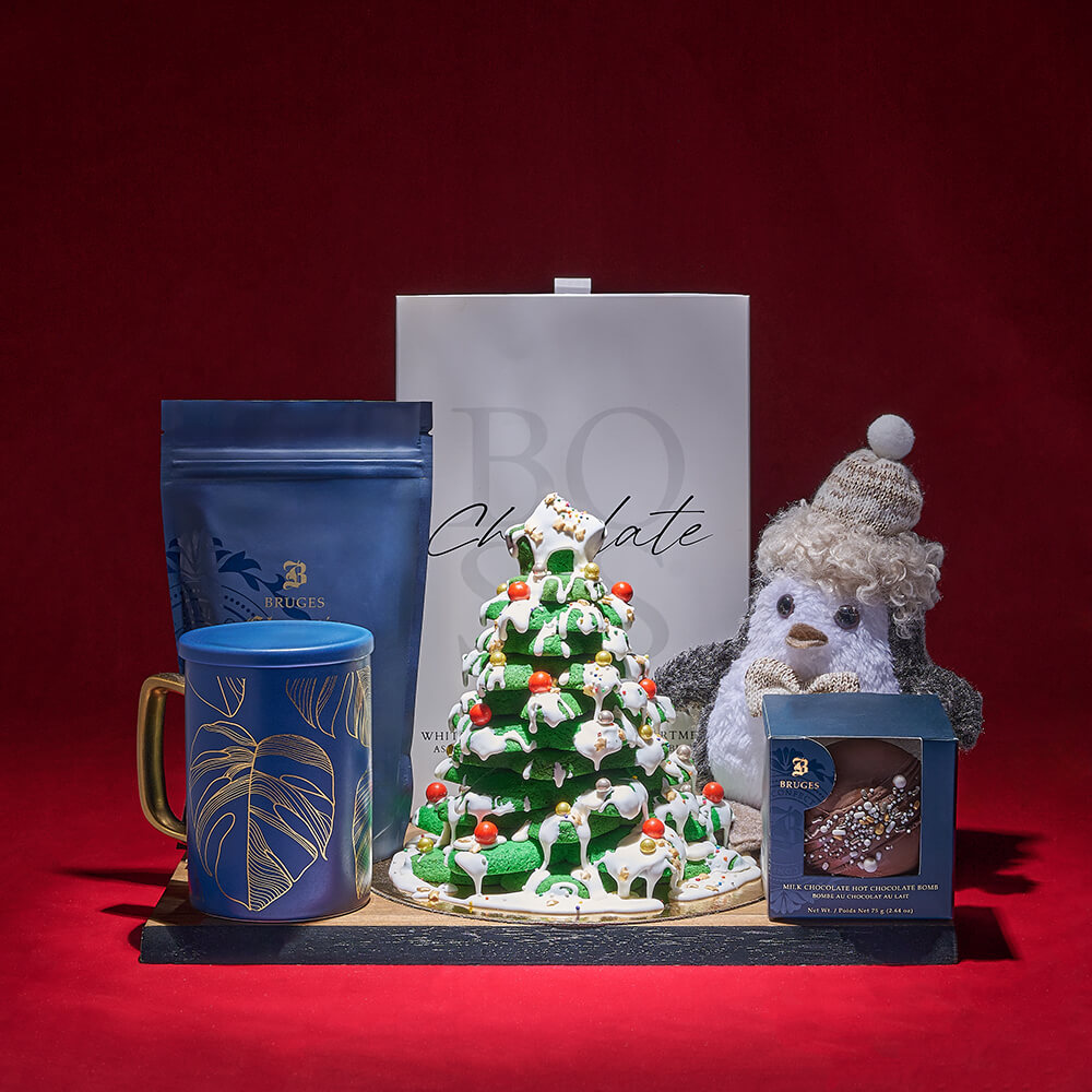 Hot Chocolate and Truffles Box – how the gift is presented