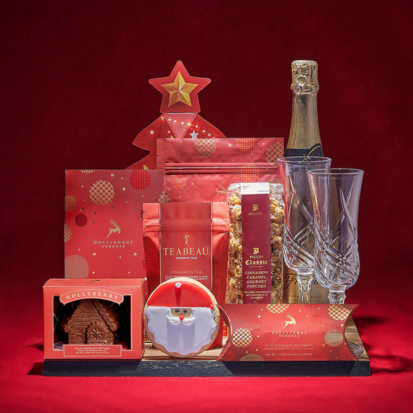 Custom Christmas Champagne Gift Baskets