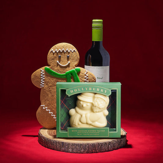Gingerbread Man Wine Gift Set, wine gift, wine, chocolate gift, chocolate, christmas gift, christmas, holiday gift, holiday