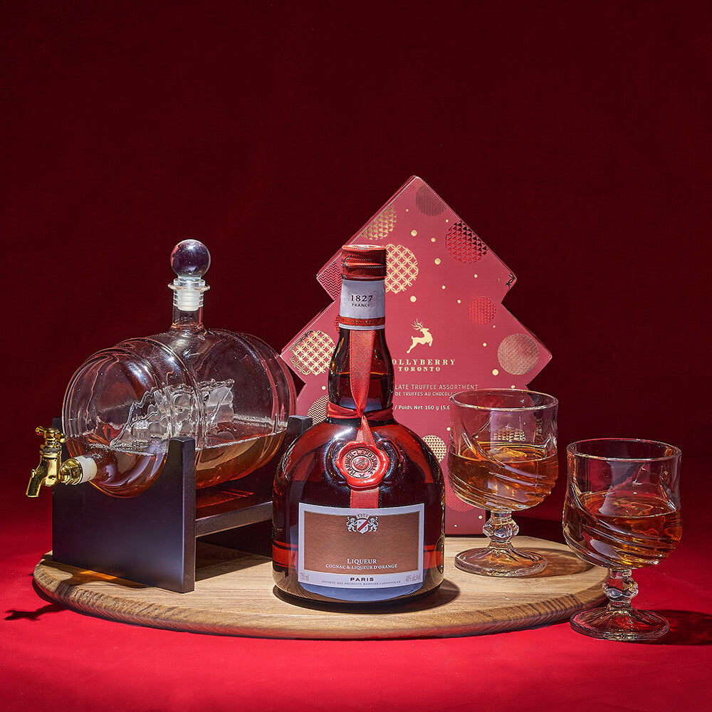 I Saw Three Ships Christmas Gift, liquor gift, liquor, chocolate gift, chocolate, decanter gift, decanter, christmas gift, christmas, holiday gift, holiday
