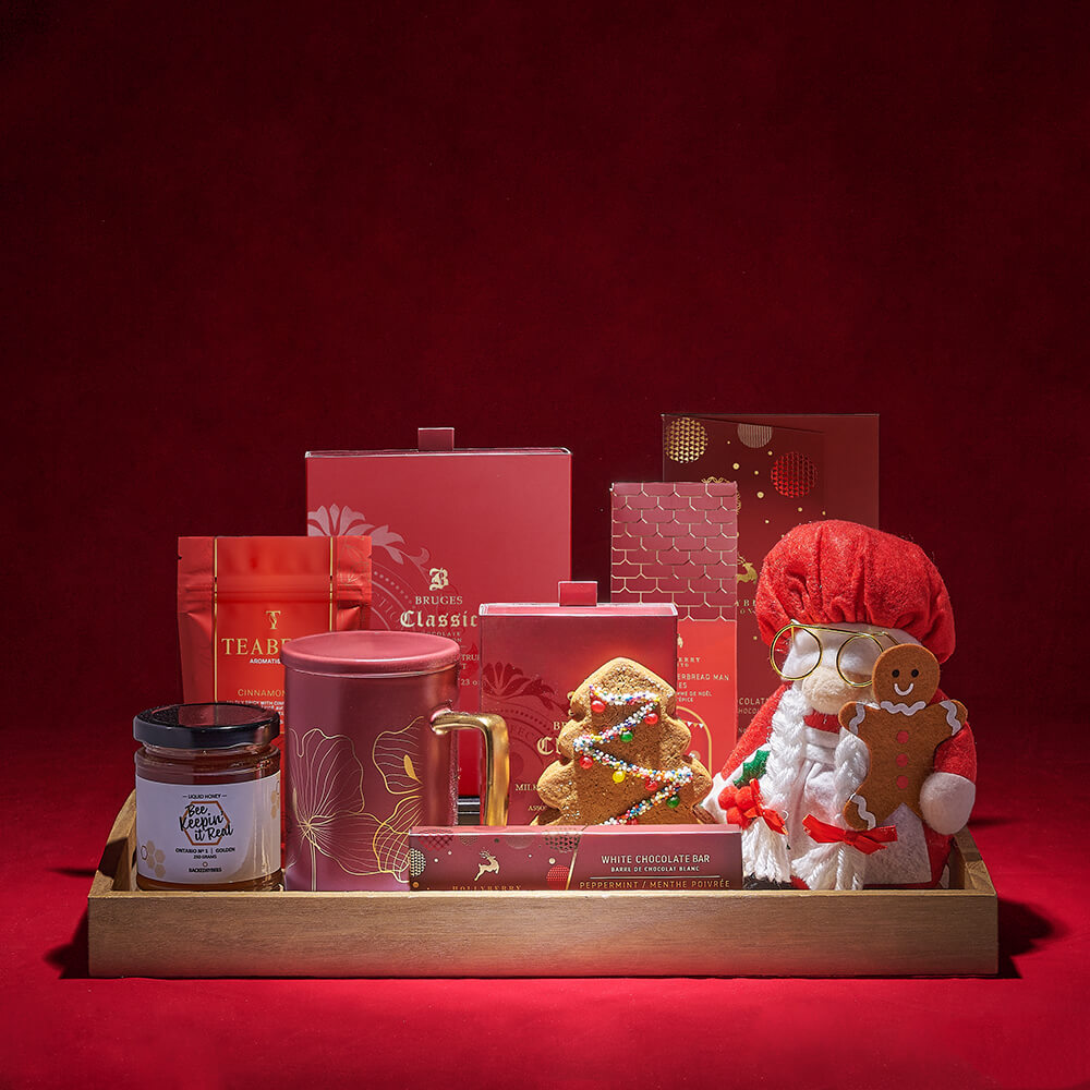 Joyeux Noel Tea Tray – how the gift is presented