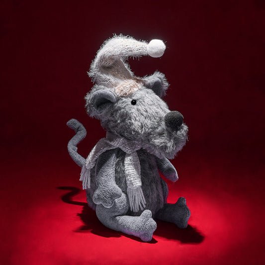 Large Winter Mouse Plush, plush gift, plush, decoration gift, decoration, christmas gift, christmas