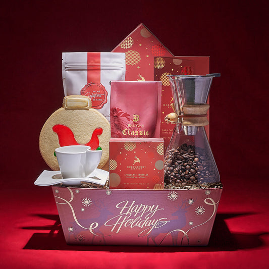 Pour Over Holiday Spirit Gift, coffee gift, coffee, chocolate gift, chocolate, cookie gift, cookie, christmas gift, christmas