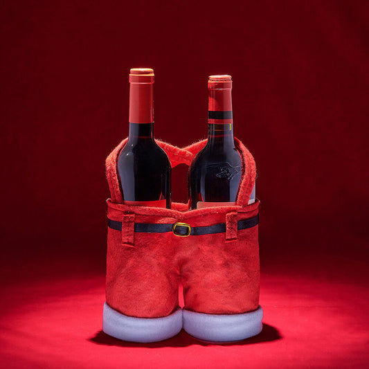 Santa’s Pants Wine Gift Bag, wine gift, wine, christmas gift, christmas, holiday gift, holiday