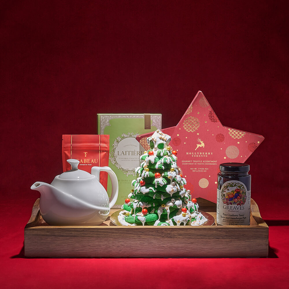 Chocolate and Tea Holiday Star Gift – how the gift is presented