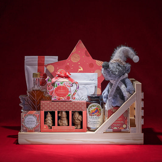 Starry Noel Gift Sleigh, chocolate gift, chocolate, cookie gift, cookie, tea gift, tea, christmas gift, christmas