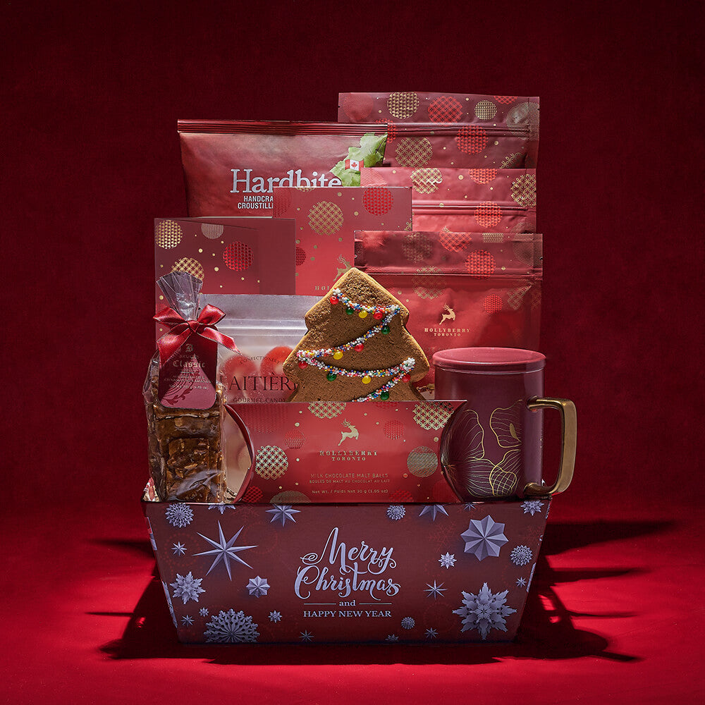 Holiday Peppermint Treats Gift Basket – how the gift is presented