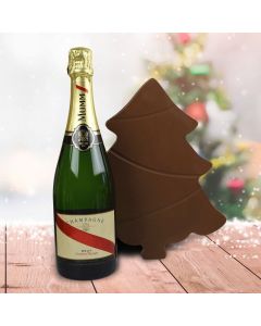 A Very Merry Chocolate Tree Champagne Gift