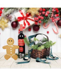 Simply Rustic Christmas Wine Set, wine gift baskets, Christmas gift baskets, gourmet gift baskets