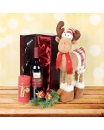 Holly Jolly Reindeer Gift Set, wine gift baskets, gourmet gifts, gifts