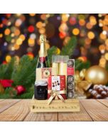 Holiday Champagne & Chocolate Celebration, champagne gift baskets, Christmas gift baskets
