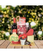 Santa’s Sleigh of Treats with Wine, wine gift baskets, Christmas gift baskets, gourmet gift baskets