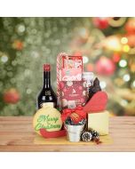 Santa’s Sleigh of Treats with Liquor, liquor gift baskets, gourmet gifts, gifts