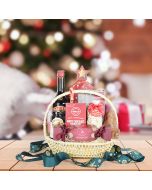 Festive Cranberry & Liquor Set, liquor gift baskets, Christmas gift baskets, gourmet gift baskets