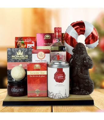 North Pole Delights Gift Basket With Gin