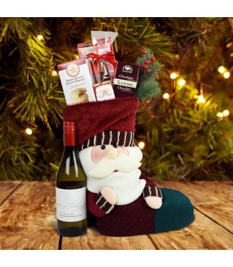 Santa’s Stocking Gift Set With Wine