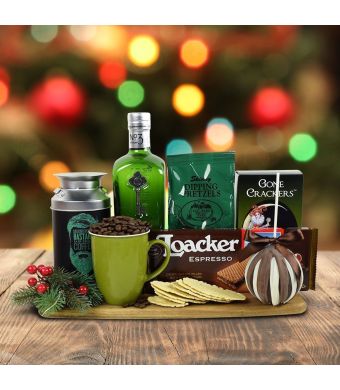 Santa’s Warm Comforts Gift Basket With Gin
