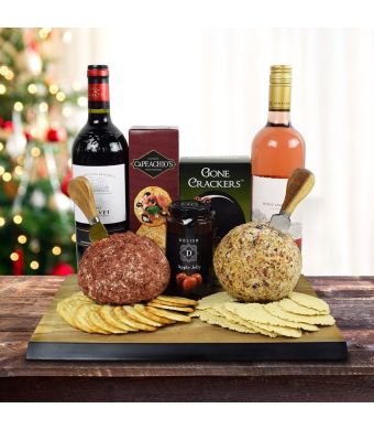 The Cheeseballs & Two Wines Gift Set