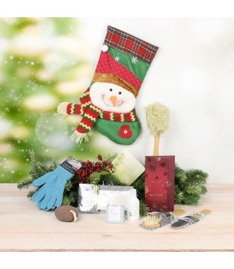 Spa Snowman Stocking Stuffer, spa gift baskets, gourmet gifts, gifts