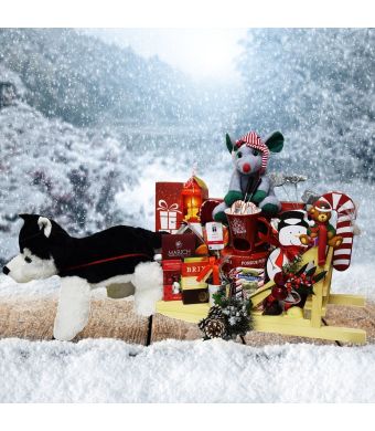 The Christmas Husky Dog Sled Gift
